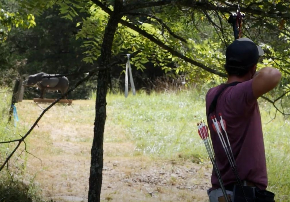 An Archer fires at one of the 3-D targets at last year’s Bow Shoot. Director for the Webster County Baptist Association Mitch Fisher informs, “We will have three ranges for a total of 36 targets available at the event”.