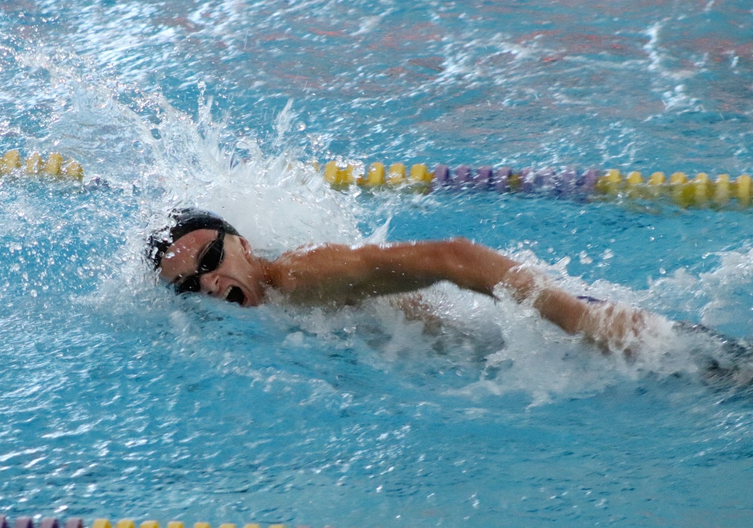 Drew Henry swims the freestyle