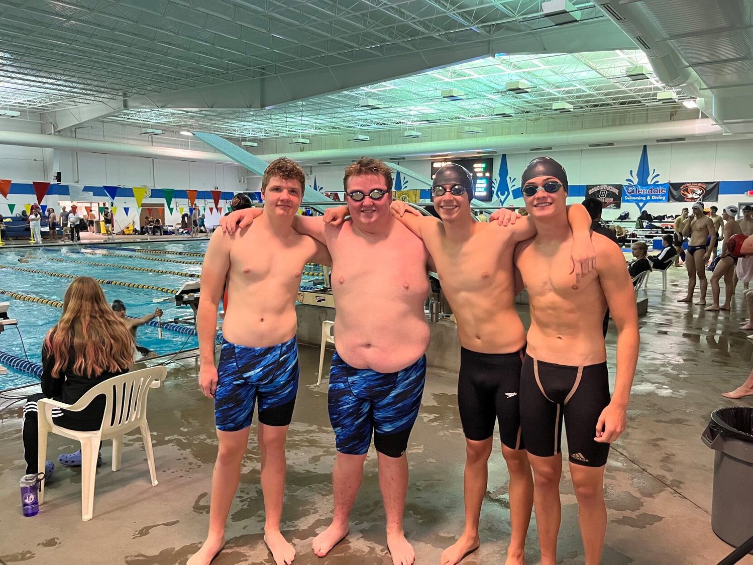 The 200 Relay team competed in Finals. (Ethan Rockwood, Hayden Davis, Wyatt Davis and Preston Dotson) however fell just short of moving on to the state competition. However, despite the loss, the team sealed their final PR as a team at the Southwest Missouri meet.