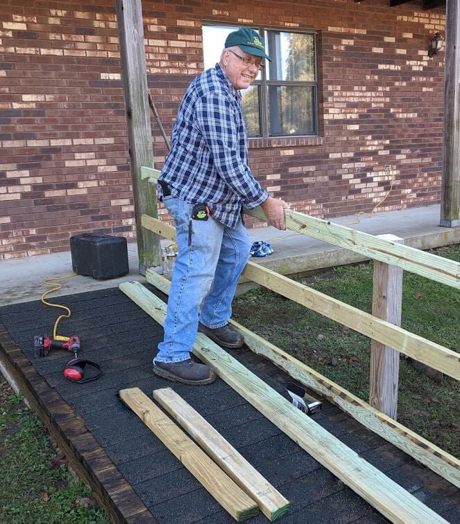 Tieskotter's call to serve extends to the elderly and disabled by building ramps, steps and much more to improve their quality of life. 


Contributed Photo by Carmelita Tieskotter