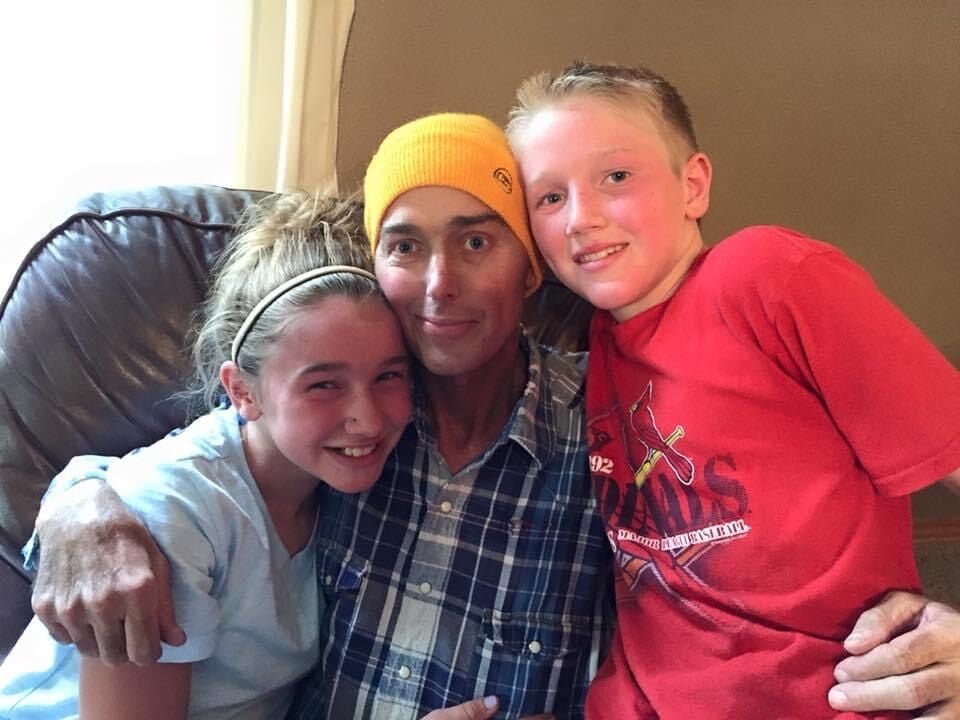 In 2014, Steven Shelton was diagnosed with Acute Myeloid Leukemia. Since he has received numerous blood transfusions resulting in his blood type changing from Type A, to AB+, and finally B+. In June 2015, Steven relapsed but continues to fight. Pictured here is Steven with his daughter Lakyn and son Blake in 2015.” Photos Contributed by Kim Shelton


Blood Drive