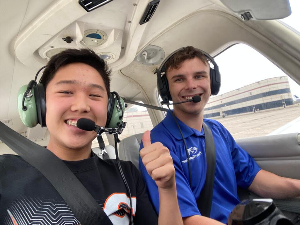 “I want to be a pilot,” shared Sun for his dreams after high school. Donna, his host mom, took the opportunity to help him visualize him dreams by taking him for a flying lesson.