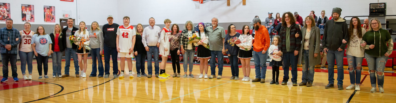 Pictured are the Niangua High School winter sports seniors during their recognition at Friday Night's senior celebration.


Contributed Photo by Brenda Cook of In My Heart Photography