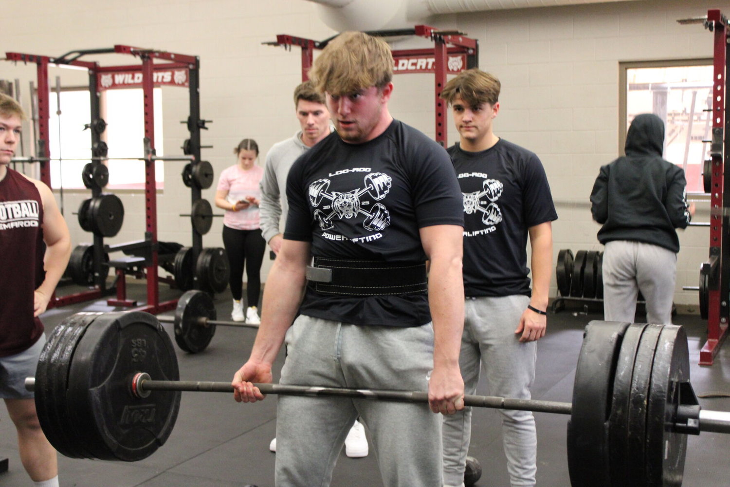 Senior Luke Hauer is pictured here practicing Deadlifts for the upcoming meet March 4 at Glendale.


Hauer mentions "My bench is definitely my best. My squats up there too, but my deadlifts are where I've been lacking, So gotta get that up."


Mail Photo by John "J.T." Jones