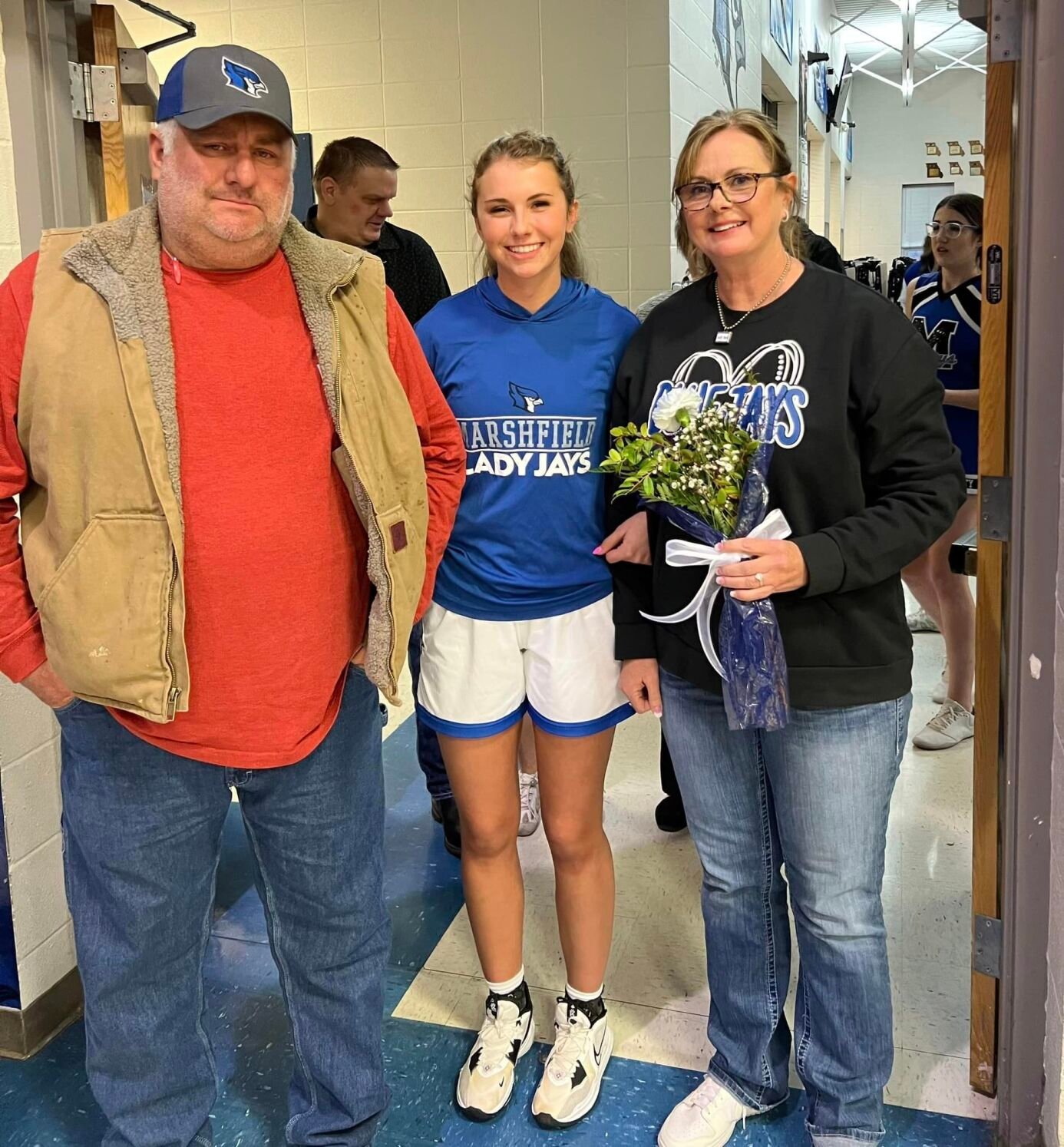 Senior Riley Manary is pictured here with proud parents Matt and Julie as she and other seniors were honored during senior night Feb 17.


Contributed Photo by Julie Miller Manary.