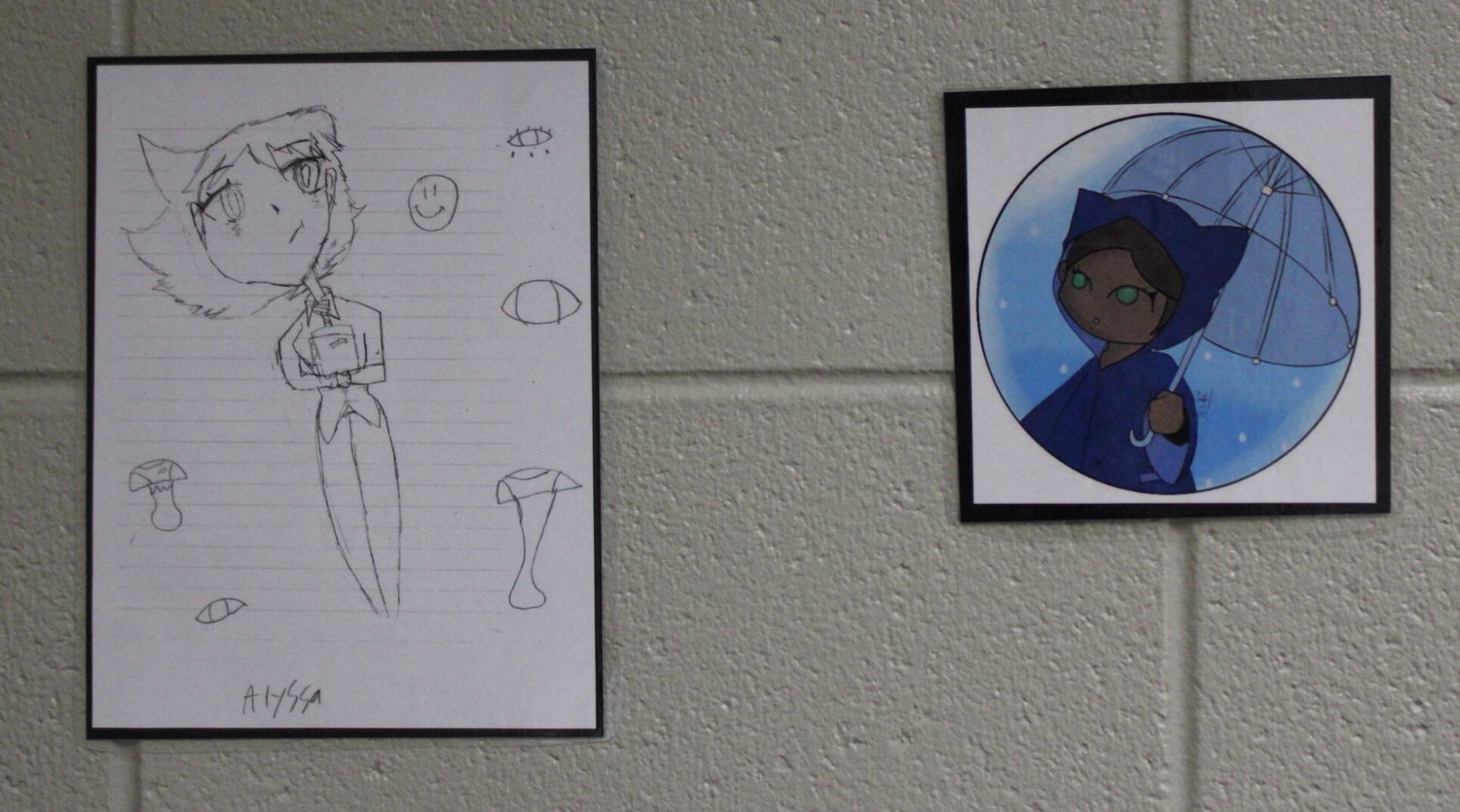 These pieces are by artists Alyssa and Sam