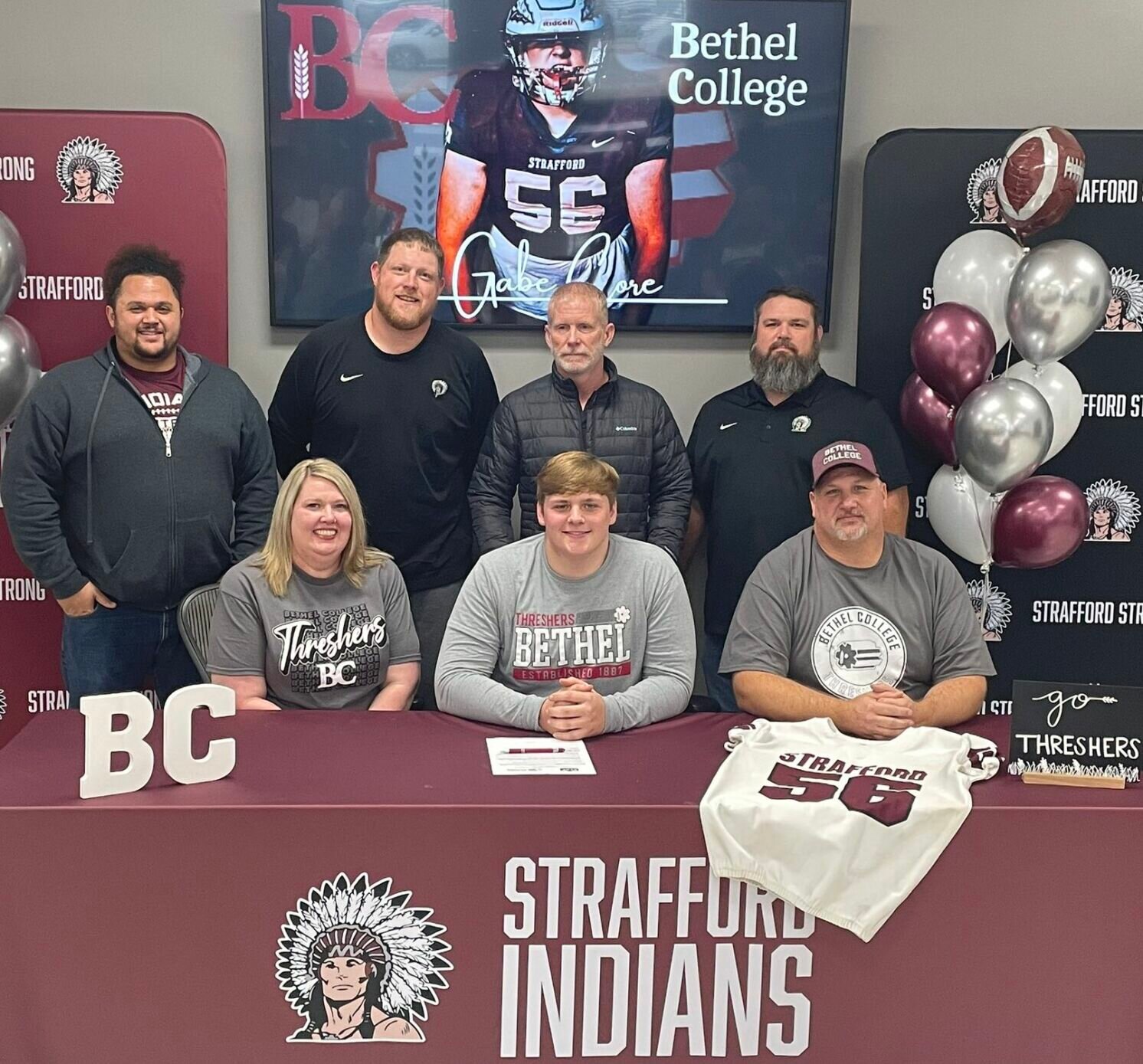 Gabe Core has signed his letter of intent to play football at Bethel College in North Newton, Ks.