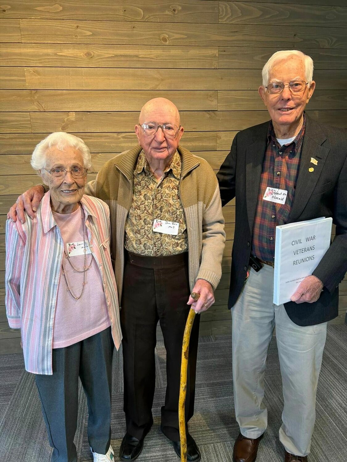 Pictured are members of the Class of 1949 who attended the Alumni Luncheon (left to right): Leona Rost, Don Rost and Robert McDonald Jr.