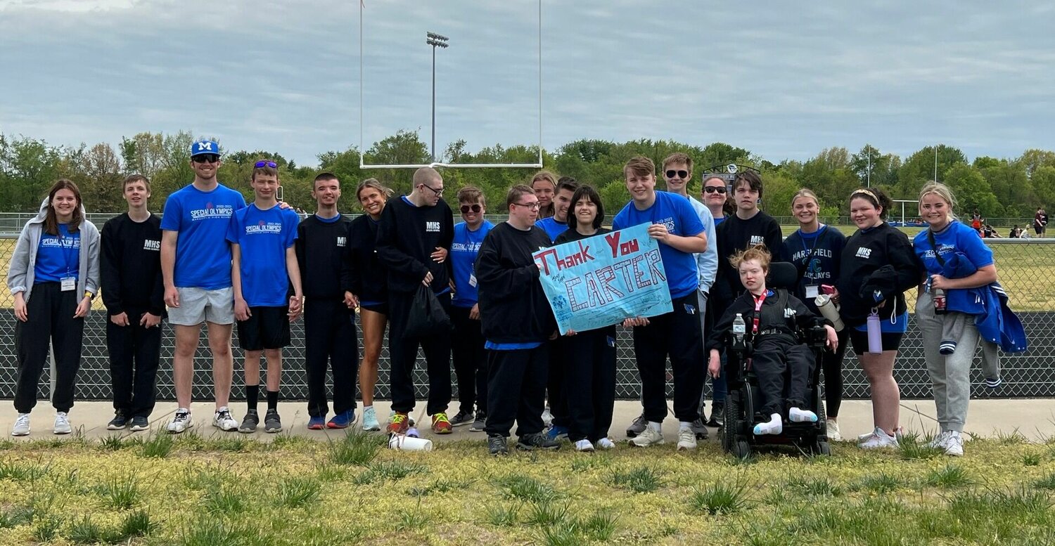 MHS athletes and unified partners from Executive Council competed and both teams won first place at last week's Special Olympics track meet in Clever. 