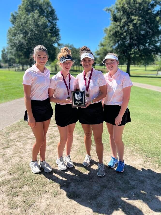 The Logan-Rogersville Lady Wildcat varsity golf team. Emma Spurlin, Lily Foster, Zianna Parkinson, and Alana Potter. 


Contributed photo 
 