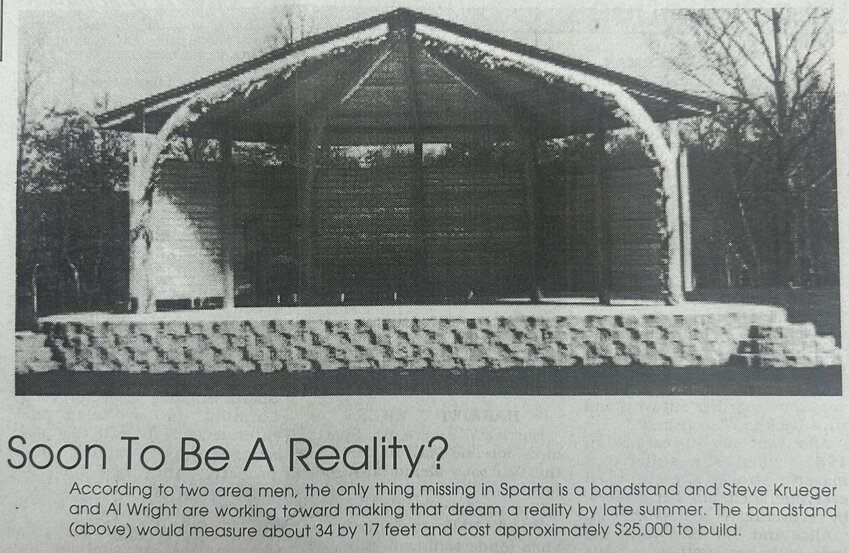 A bandshell is being considered for Bossard-Evans Park. Photo from Monroe County Democrat, May 13th, 2004.