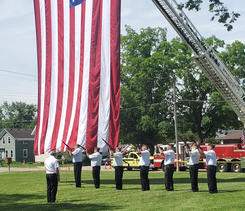 During the Memorial Day Ceremony in Sparta's Blyton Park on Monday, May 27th, 2024, a 21-gun salute was performed in honor of our nation's fallen heroes.