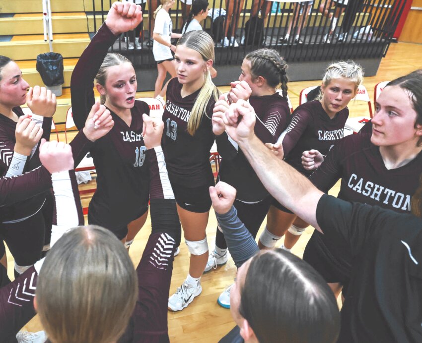 The Cashton volleyball team has yet to complete a sweep of a Scenic Bluffs opponent. The Eagles outlasted Necedah
in a five-set thriller last week, but lost a 3-1 decision to Wonewoc-Center earlier this week to fall a game behind
league-leaders, Hillsboro and Royall.