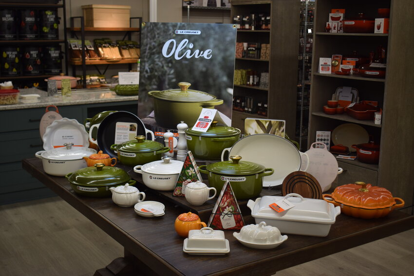 A variety of High-end cookware and bakeware is available in Hazel and Lola’s Kitchen Boutique.