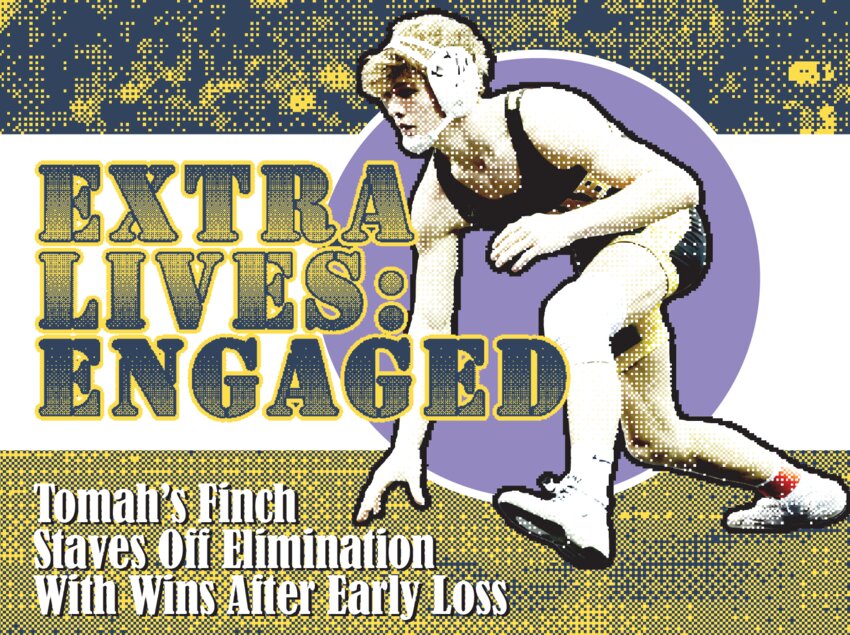 Tomah’s Cameron Finch rebounded after an opening round loss at the WIAA state wrestling tournament by
winning two matches and nearly wrestling back to the medal round.