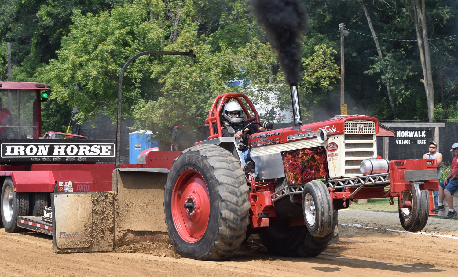 Dave Madison of Mt. Tabor had a nice pull in the Outlaw class at the 53rd Annual Norwalk Tractor Pull in 2018.