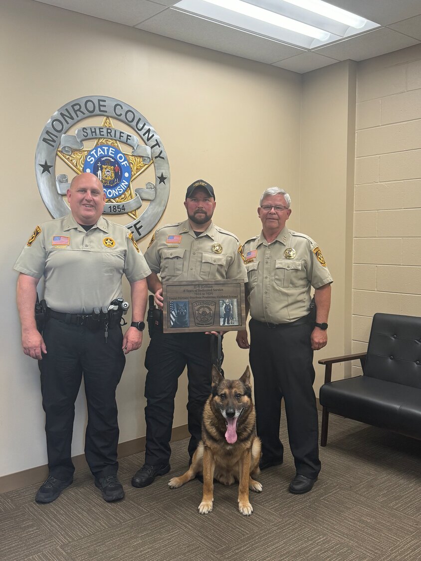 Monroe County K9 Kelton retires - Monroe County Herald