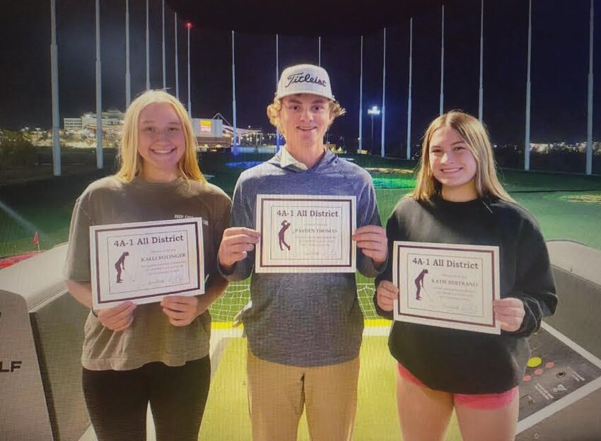 Huntsville golfers earning All-District honors include Kallie Bolinger,  Payden Thomas and Katie Bertrand.