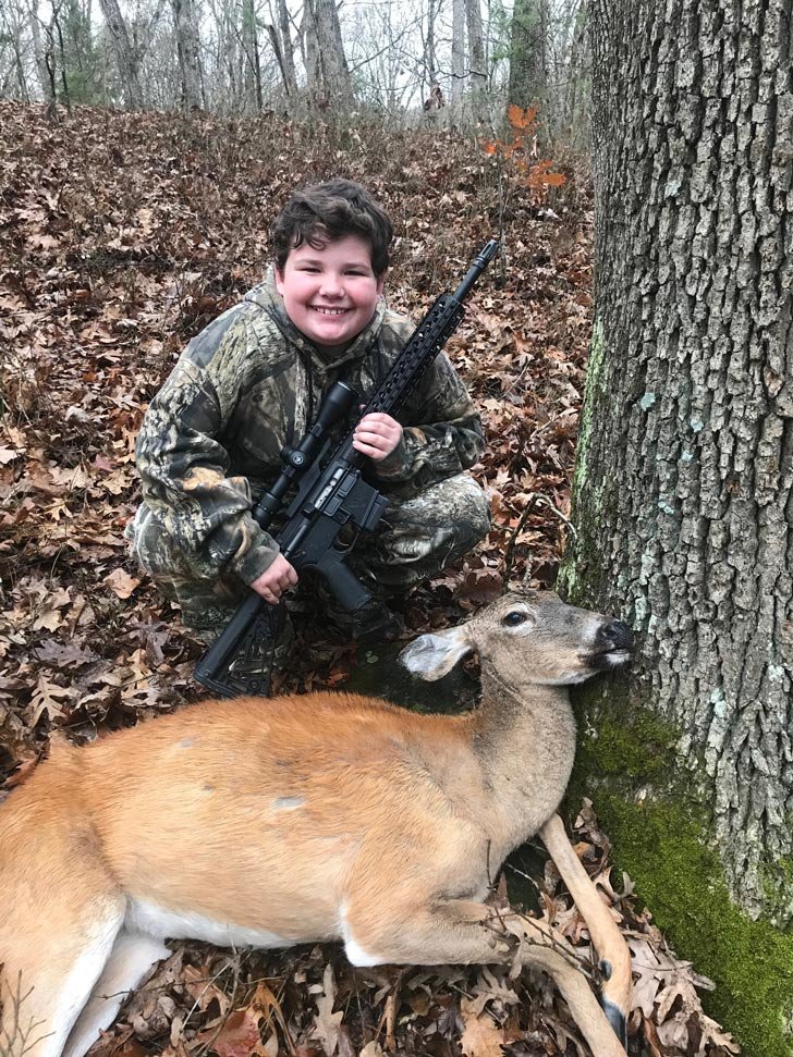 Danny Miller, 11, son of Lonnie and Katie Miller killed a doe with his dad.