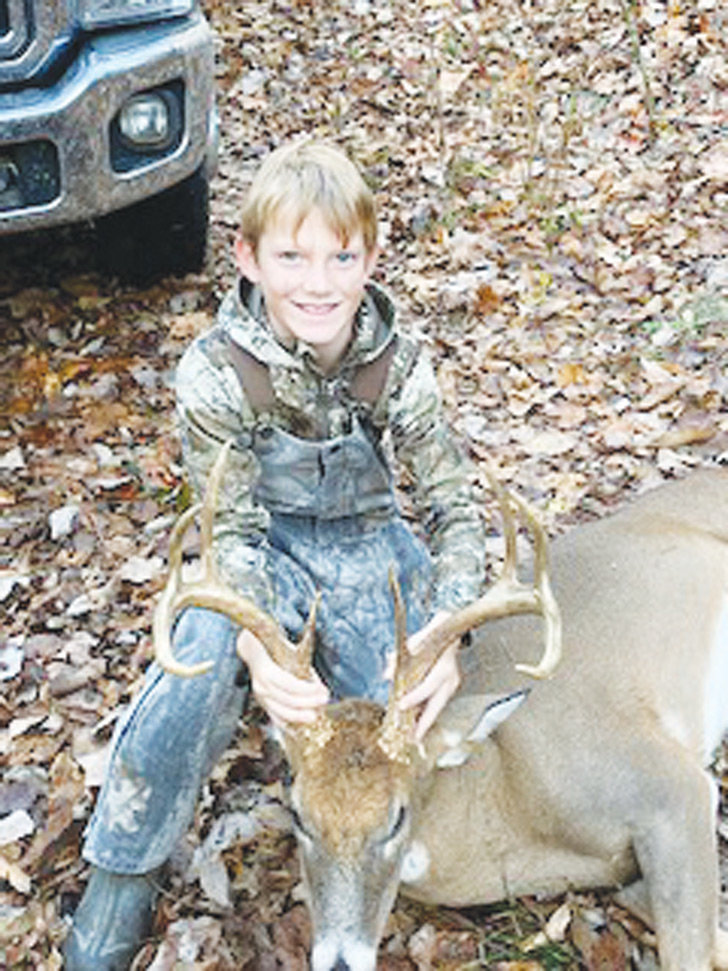 Jackson Hudgins, 12, killed this deer during the Youth Hunt.