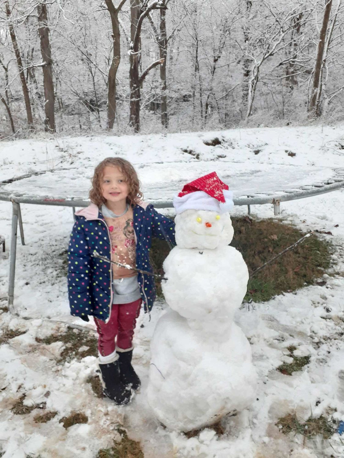 6-year-old Julie York of Kingston made her first Snowman.