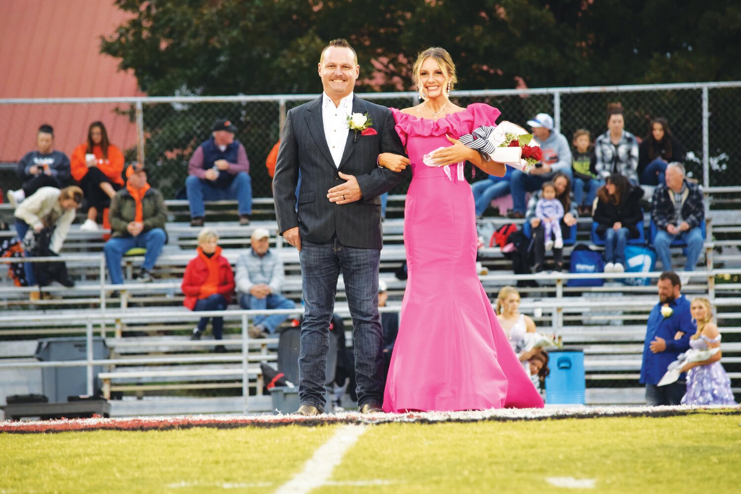 Freshmen Maid, Mylie McConnell, was escorted by her father, Drew McConnell.