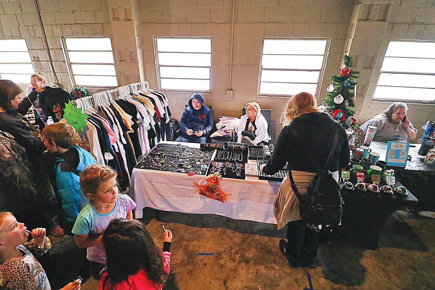 More than 30 vendors filled the Basham Building for Holiday Market.