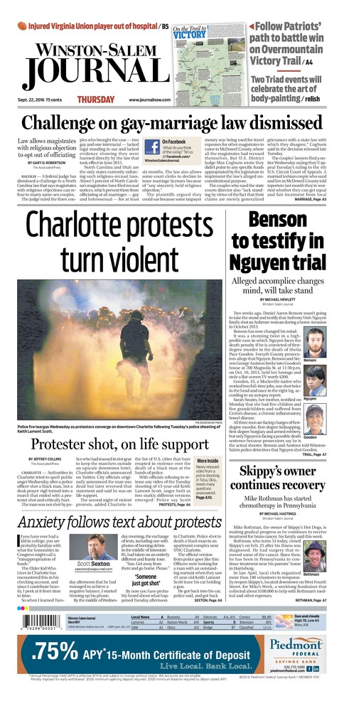 Winston-Salem Journal | North Carolina Press Association