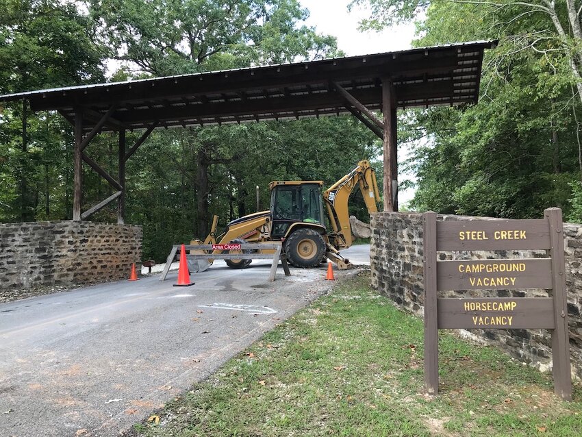 Since last Aug. 12, Buffalo National River's Steel Creek Area has been closed for the replacement of the water line. This includes the Steel Creek campground and river access. Trails that lead to the area remain open. The work is projected to last up to Sept. 20.