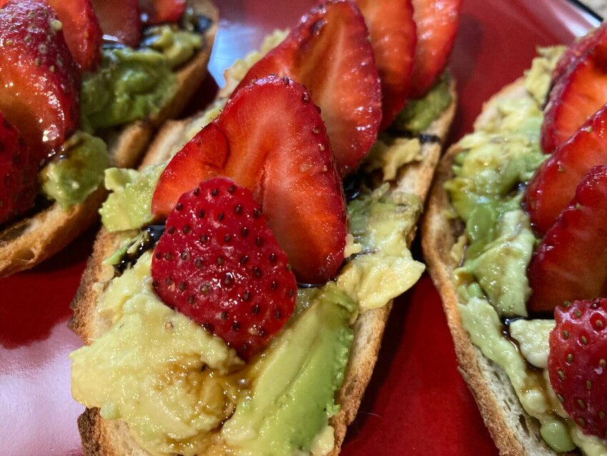 Strawberry-Avocado Toast is a tasty and healthy way to start your day.