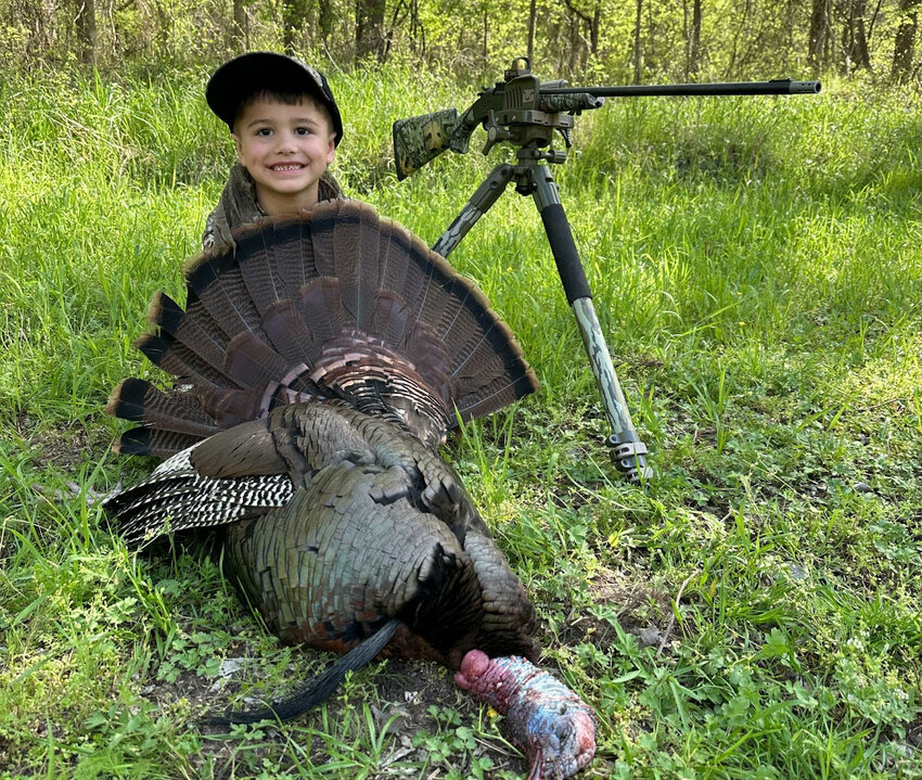 Hudgin Young is one of many youth hunters who celebrated their first turkey hunt with a successful shot and impressive gobbler.