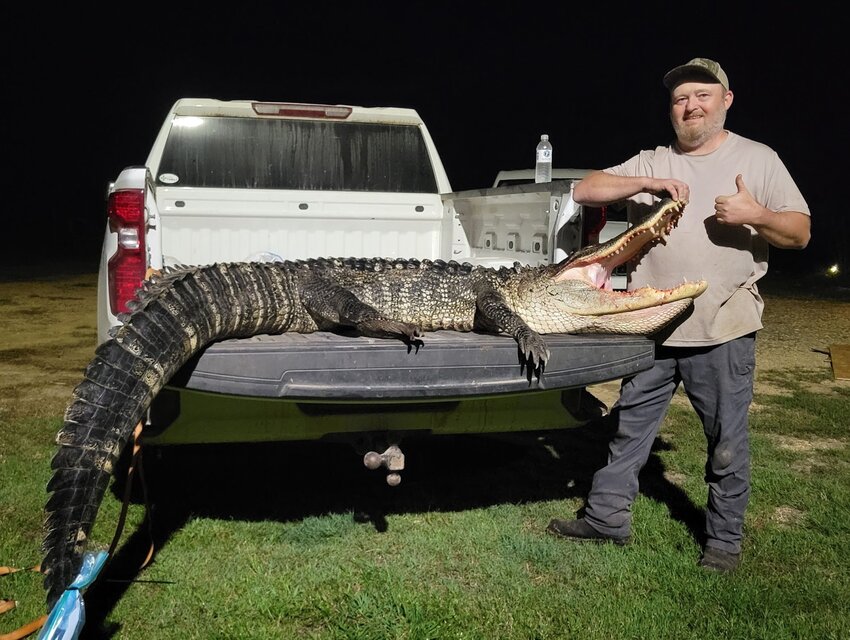 Chris Ryall shared this image of his 10-foot, 9-inch alligator taken in Alligator Management Zone 3 during the 2024 Alligator hunting season.