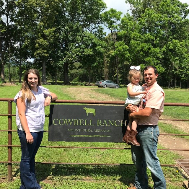 Kayla, Dustin and daughter Landry Jo Cowell are Newton Country Farm Family for 2021, The ranch's name comes from Dustin's grandparents on the Cowell family and Campbell family. The family owns 150 acres on which it is raising 65 head of crossbred cattle. They initially started as a traditional cow/calf operation, then, just over a year ago, they started a farm-to-table beef operation.