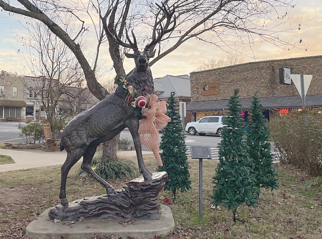 Downtown Jasper will be the site for a Holly Jolly Christmas from noon until 6 p.m. Saturday, Dec. 9. Newt, the Buffalo River elk statue, is already decorated for the event.