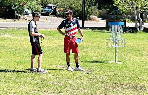 Ten kids participated in the Todd Quigg So You Wanna Play Disc Golf? Clinic on Thursday, July 4 at the Bullion Plaza Disc Golf Course. Those who joined in the fun received a free disc thanks to Sean Dietrich and Discmania Disc Golf Parks.