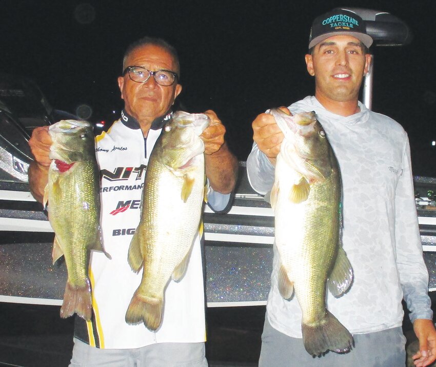 Anthony Avalos and Jacob Reynoso, from Globe, took first place in Saturday’s tournament, reeling in 15.03 pounds.