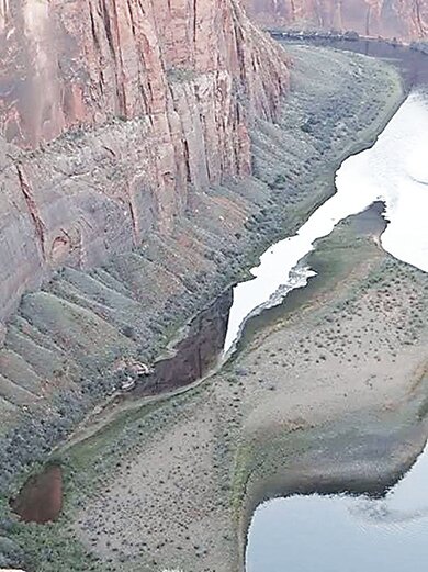 Colorado River slough at -12 river mile between Glen Canyon Dam and Lees Ferry in Glen Canyon National Recreation Area