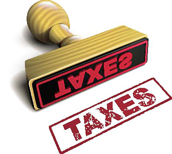stamp taxes with red text over white background
