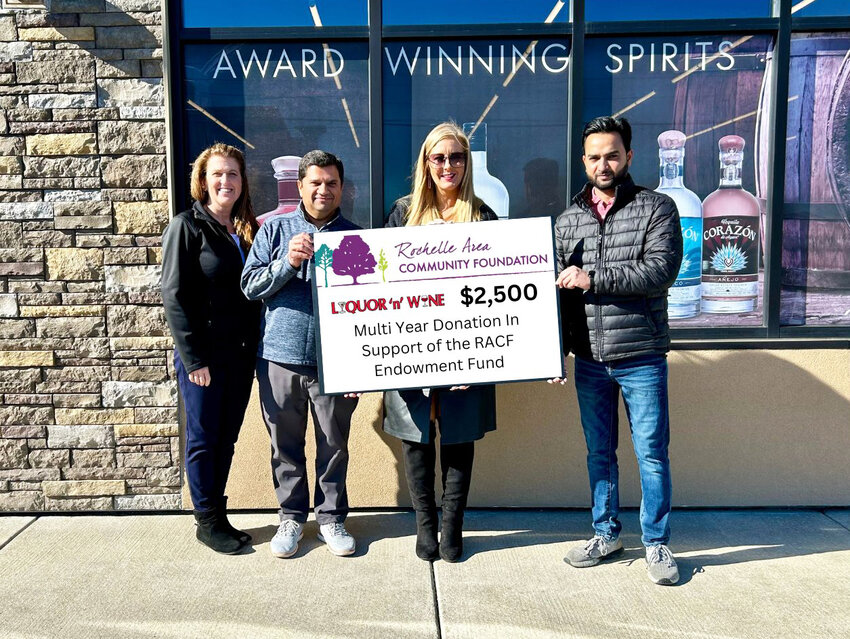 Liquor ‘N’ Wine has continued its commitment to the Rochelle Area Community Foundation (RACF) with its second donation towards a multi-year pledged aimed at supporting the RACF Endowment Fund, which supports the overall well-being of the community.