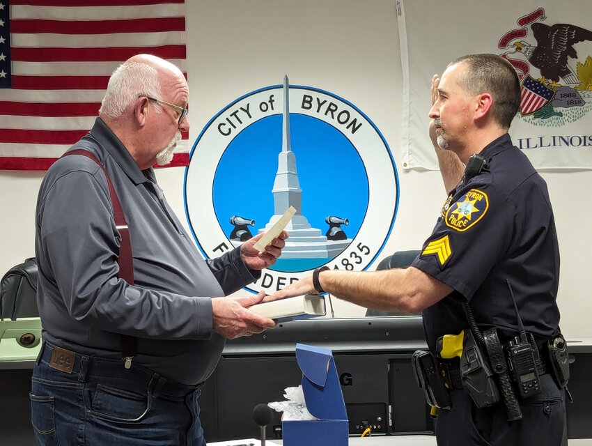 On March 6 at the Byron City Council meeting, Sgt. Jeremy Boehle was appointed as police chief for the City of Byron by Mayor John Rickard.