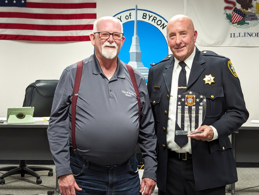 At its meeting on March 6, the Byron City Council and Mayor John Rickard recognized retiring Byron Police Department Chief Todd Murray for his 24 years of service to the community.