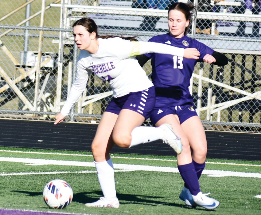 Senior Makayla Lara is one of few key starters back in the fold for the Rochelle Lady Hub soccer team this season.