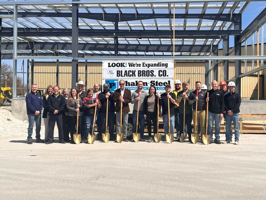 A groundbreaking ceremony was held on April 25 for the construction of new manufacturing space at Black Bros. Co. in Mendota. The building is scheduled for completion this fall. (Photos contributed)