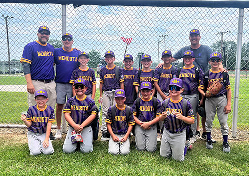 The Mendota 10U All-Star team finished in second place at the Illinois State Tournament in Paris, Ill. Members of the team, front row, left to right, are Kohen Piller, Frank Hochstatter, Liam Christmann, Brayden Piller, Kyle Henkel. Back row, coach Sean Fox, coach Brad Piller, Connor Reppin, Harry Coss, Brooks Pawlowski, Cam Phalen, Emilio Arteaga, Landon Kent, coach Clay Coss and Julien Woods. (Photo contributed)
