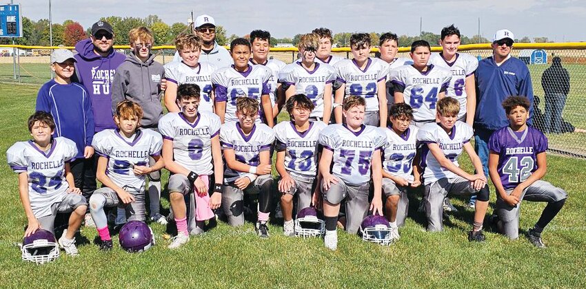 The Rochelle Junior Tackle seventh-graders scored a 14-12 win over LaSalle-Peru in Princeton on Sunday to place seventh in the Big 14 Conference this season.