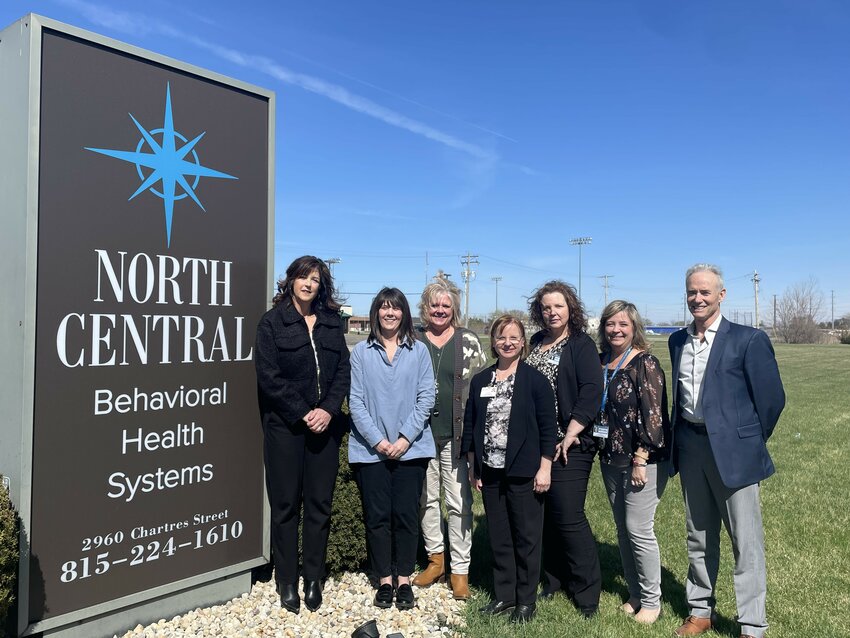 Teen Showcase organizers met recently with a representative from the Starved Rock Country Community Foundation. Pictured from left are Jodi Mahoney, North Central Behavioral Health Systems President, Jenny Barrie and Leslie Dougherty of the LaSalle County Health Department, Ellen Vogel of OSF, Noelle Sliker, NCBHS Vice President, Tracie Mazzorana, NCBHS Community Relations Coordinator/Prevention Specialist and Teen Showcase Coordinator, and Fran Brolley, SRCCF President. (Photo contributed)