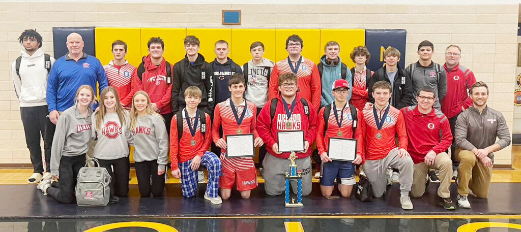 The Oregon Hawks varsity wrestling team was recently crowned champion at the Polo tournament.