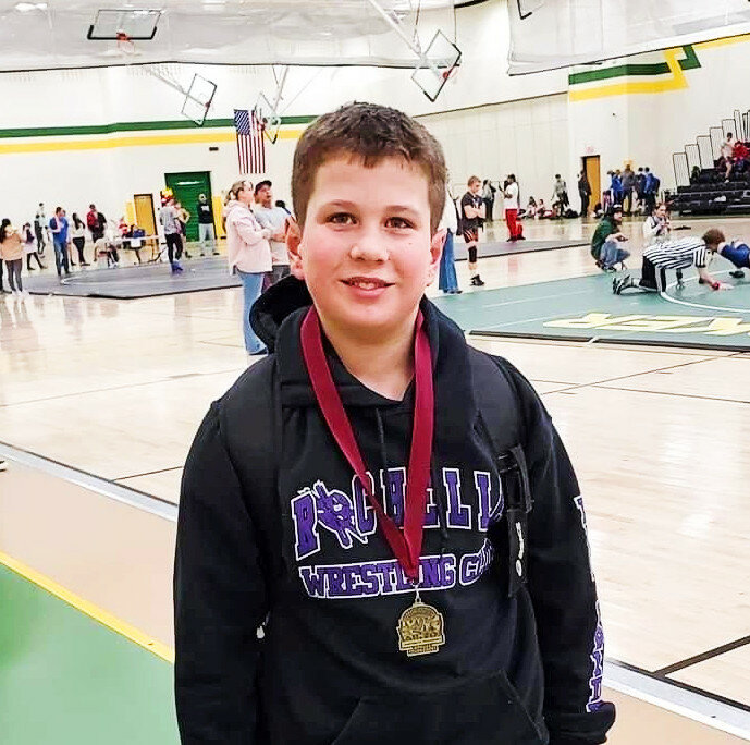 Benjamin Morris brought home a third-place medal from the Janesville Parker Youth Tournament on Sunday. (Courtesy photo)
