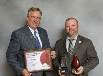 Brian Duncan, Illinois Farm Bureau Vice President, left, and Evan Hultine, Bureau County Farm Bureau President. (Photo contributed)