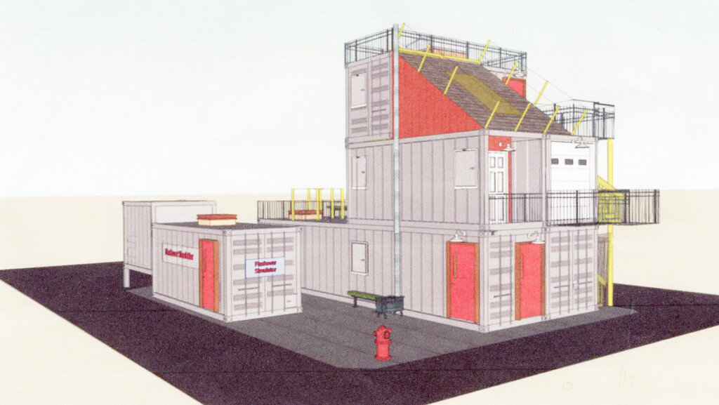 Rochelle Fire and the Ogle-Lee Fire Protection District put together early drawings of what they were looking for in a fire training facility that include shipping containers for training and a hypothetical layout that includes a classroom.